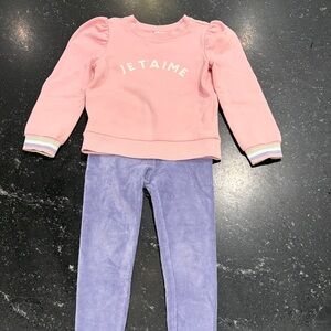 Janie and Jack Pink and Purple Kids Matching Set
